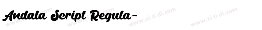 Andala Script Regula字体转换